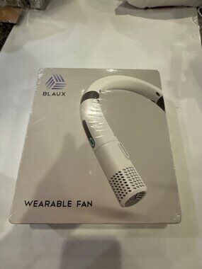 Blaux Wearable Fan With Adjustable Speeds USB Type-C Rechargeable Battery 120° A